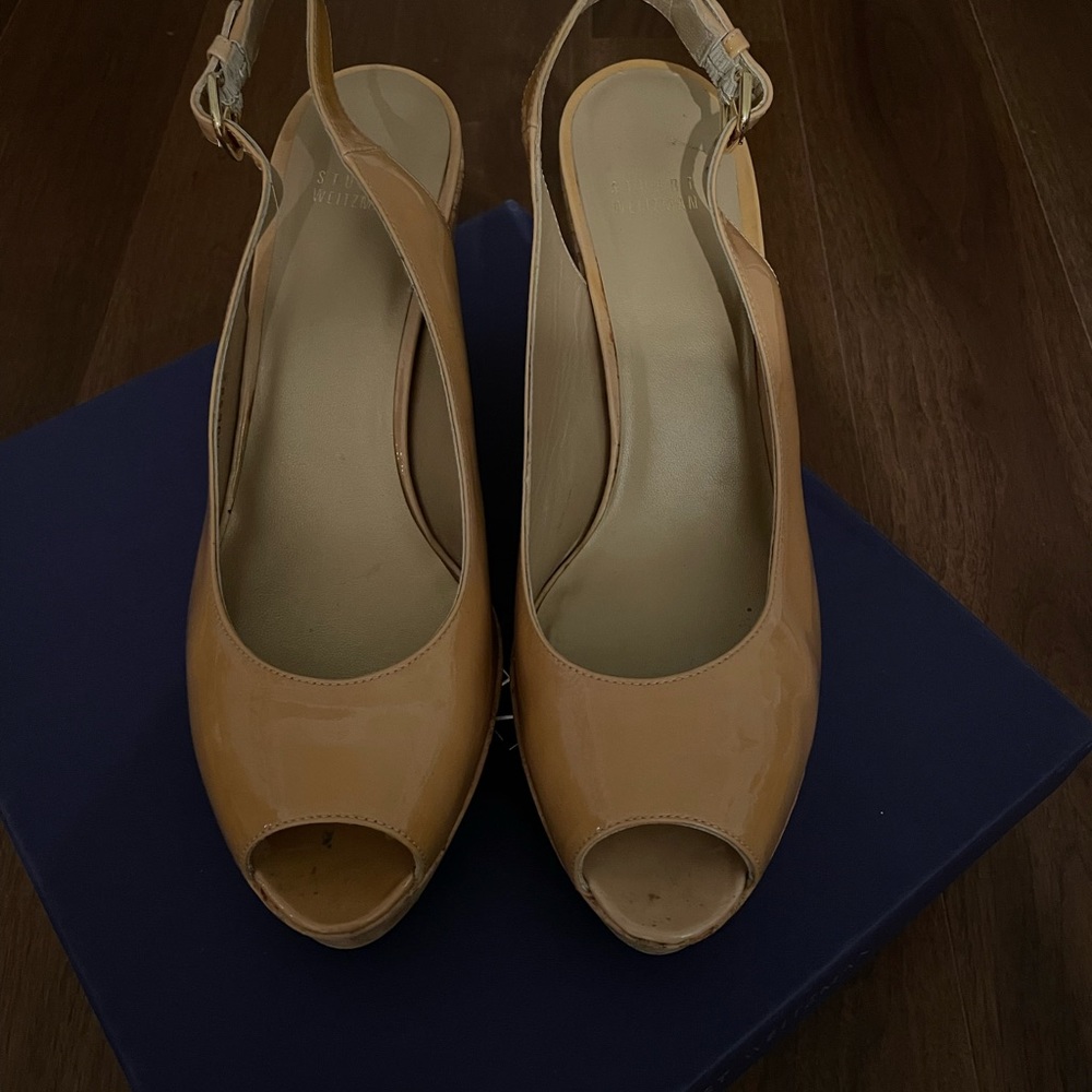 Stuart Weitzman Peep Toe Wedges - image 2